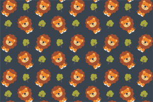 Cute Lion Seamless Pattern