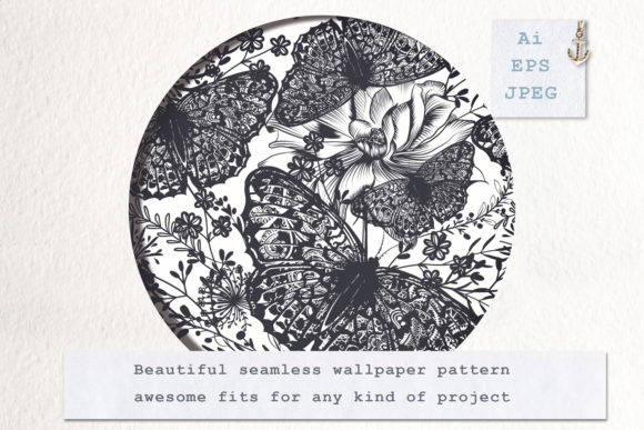 Floral Seamless Butterfly Vector Pattern: A Versatile Design for Creative Projects