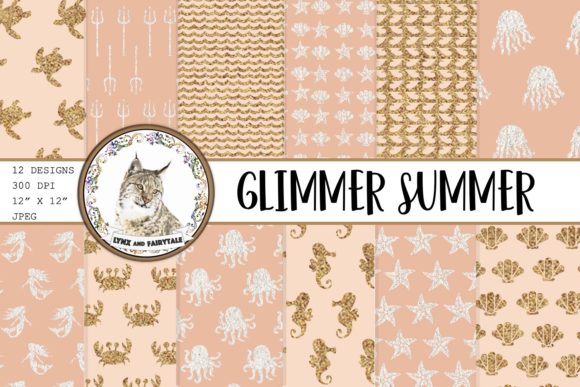Glimmer Summer Digital Paper Pattern