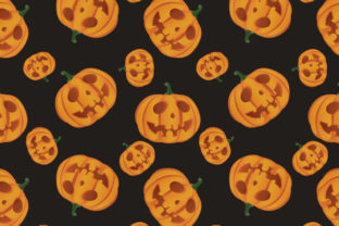 Pattern with Halloween Symbol Background