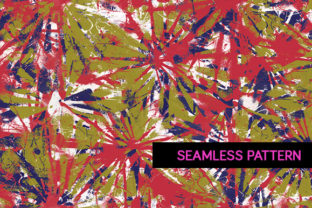 Seamless Art of Inked Palm Leaves