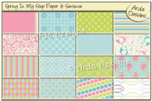 Spring in My Step Papers Sentiments and A Set of 15 Coordinating A4 Papers