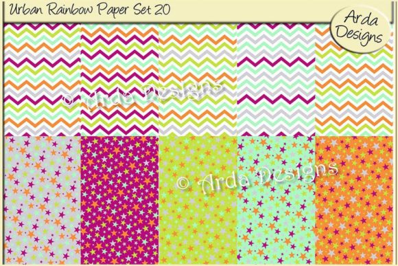 Urban Rainbow Paper Set 20